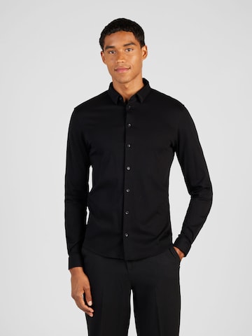 Casual Friday Regular fit Overhemd 'Arthur' in Zwart: voorkant