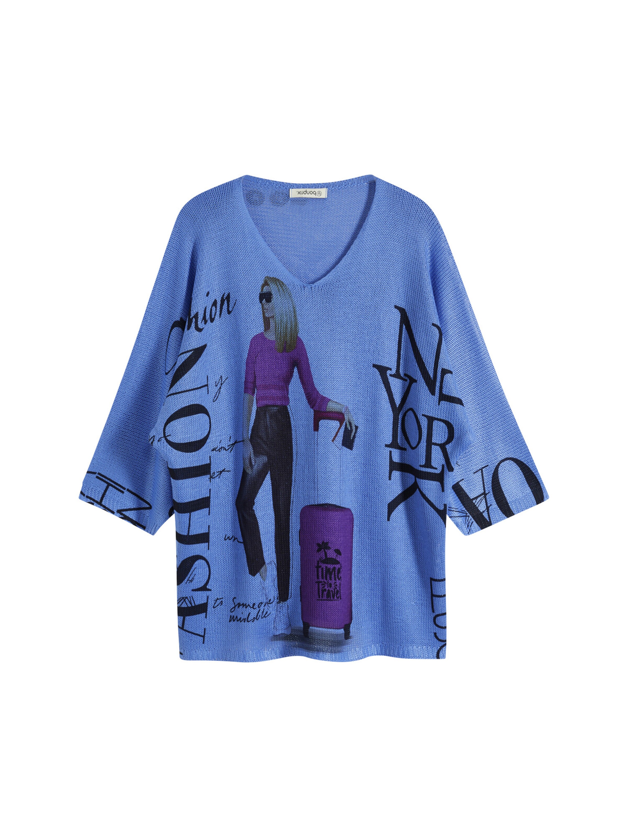 bonprix Pullover in Blau: Vorderseite