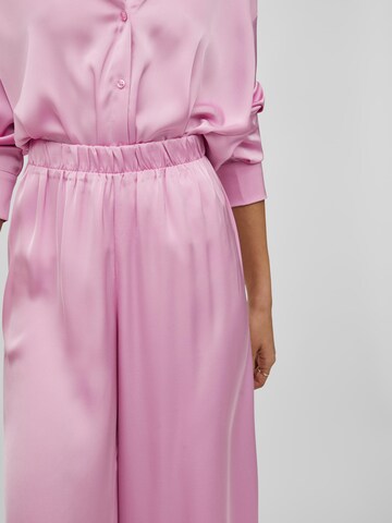 VILA Wide Leg Hose 'Clair' in Pink