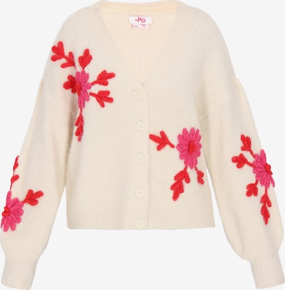 MYMO Oversized kardigan - béžová / červená, Produkt