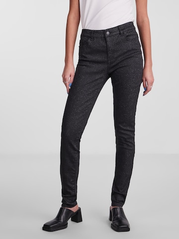 PIECES Slim fit Jeans 'SHINE' in Black: front