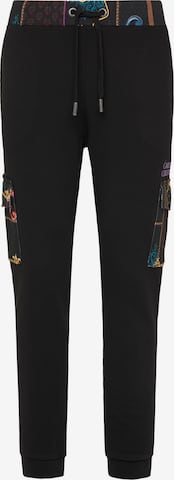 Carlo Colucci Tapered Pants ' Concolino ' in Black: front