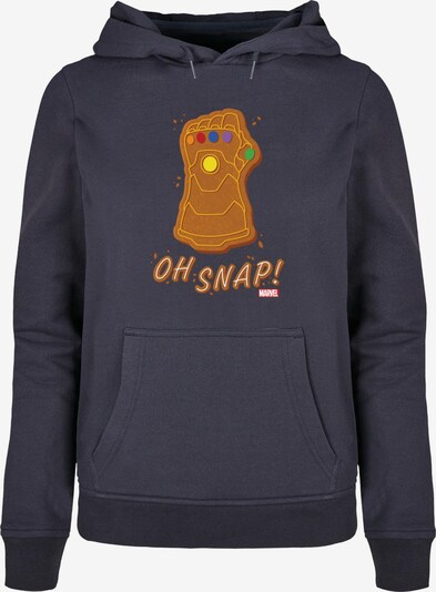 ABSOLUTE CULT Sweatshirt 'Marvel - Thanos Oh Snap' in navy / braun / rot / weiß, Produktansicht
