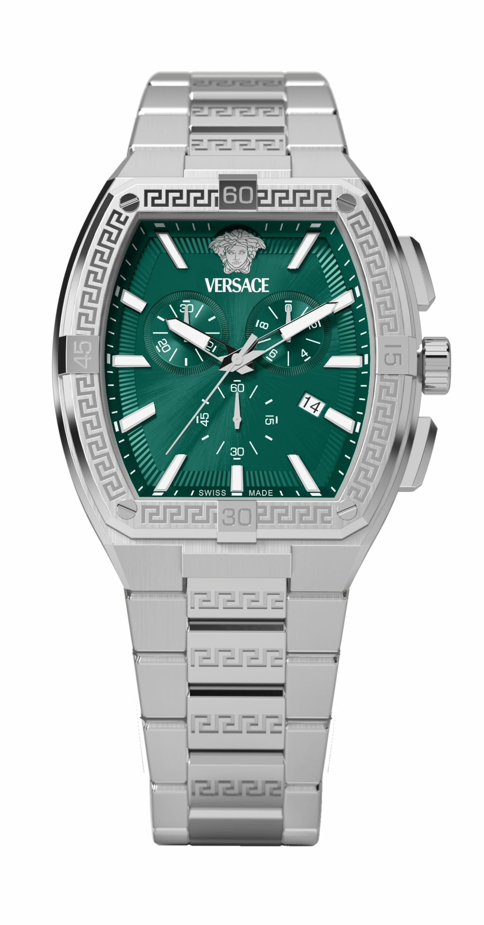 VERSACE Analog watch in One Size in Green / Silver, Item view