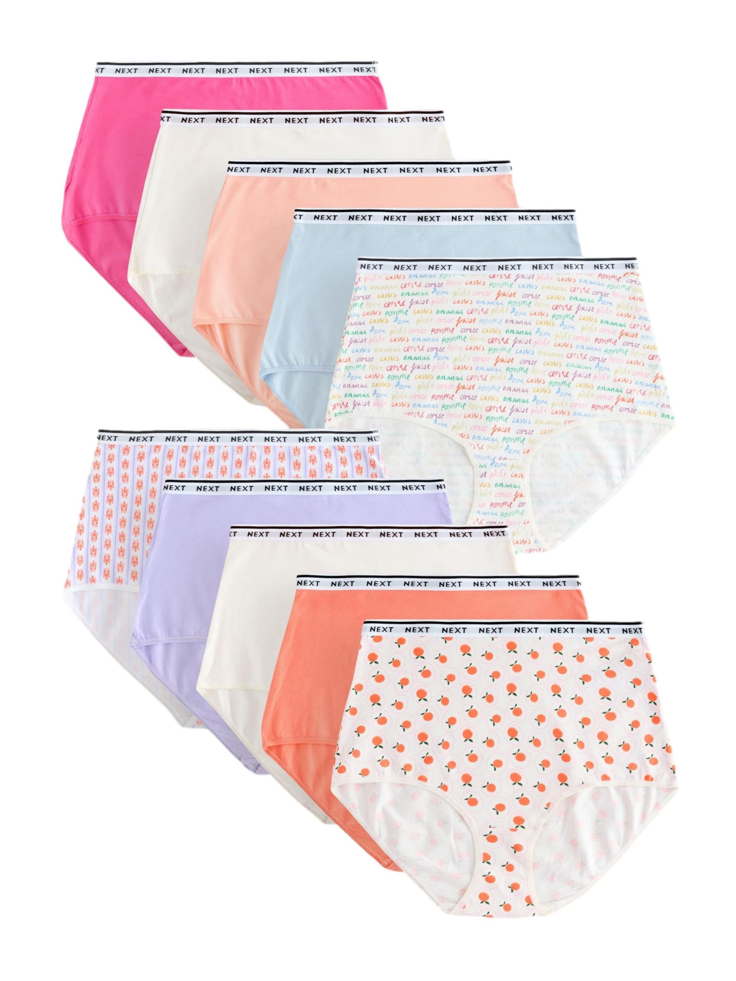 Next Slip en 7XL en bleu clair / violet clair / pêche / saumon / rose / blanc, Vue avec produit