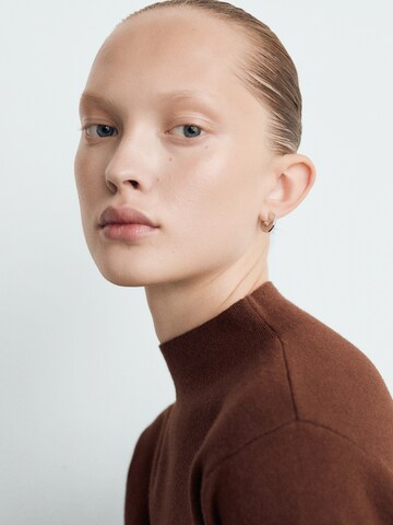 MANGO Sveter 'CHIMNEY' - Hnedá