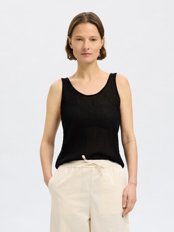 Top in maglia di SELECTED in nero: frontale