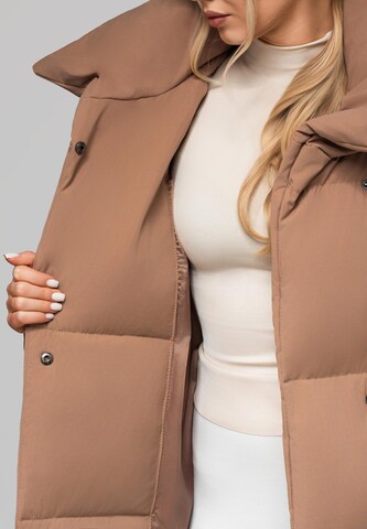 Ombre Winterjas in Bruin