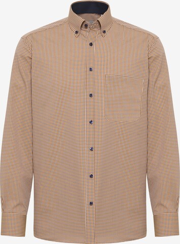 ETERNA Comfort fit Button Up Shirt in Orange: front