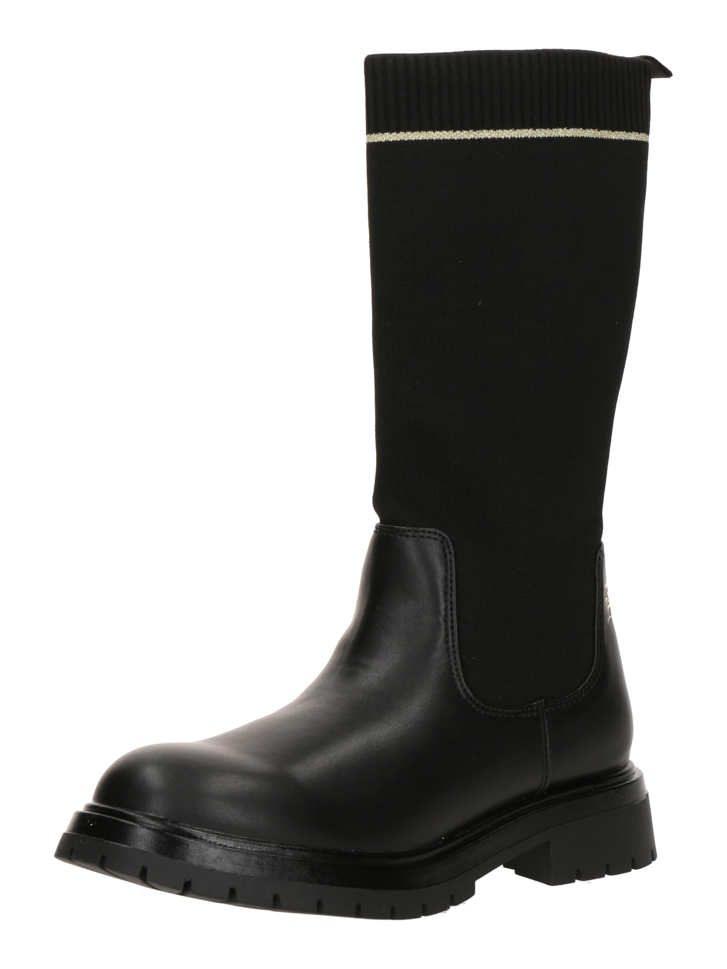 TOMMY HILFIGER Ботуши в черно: отпред