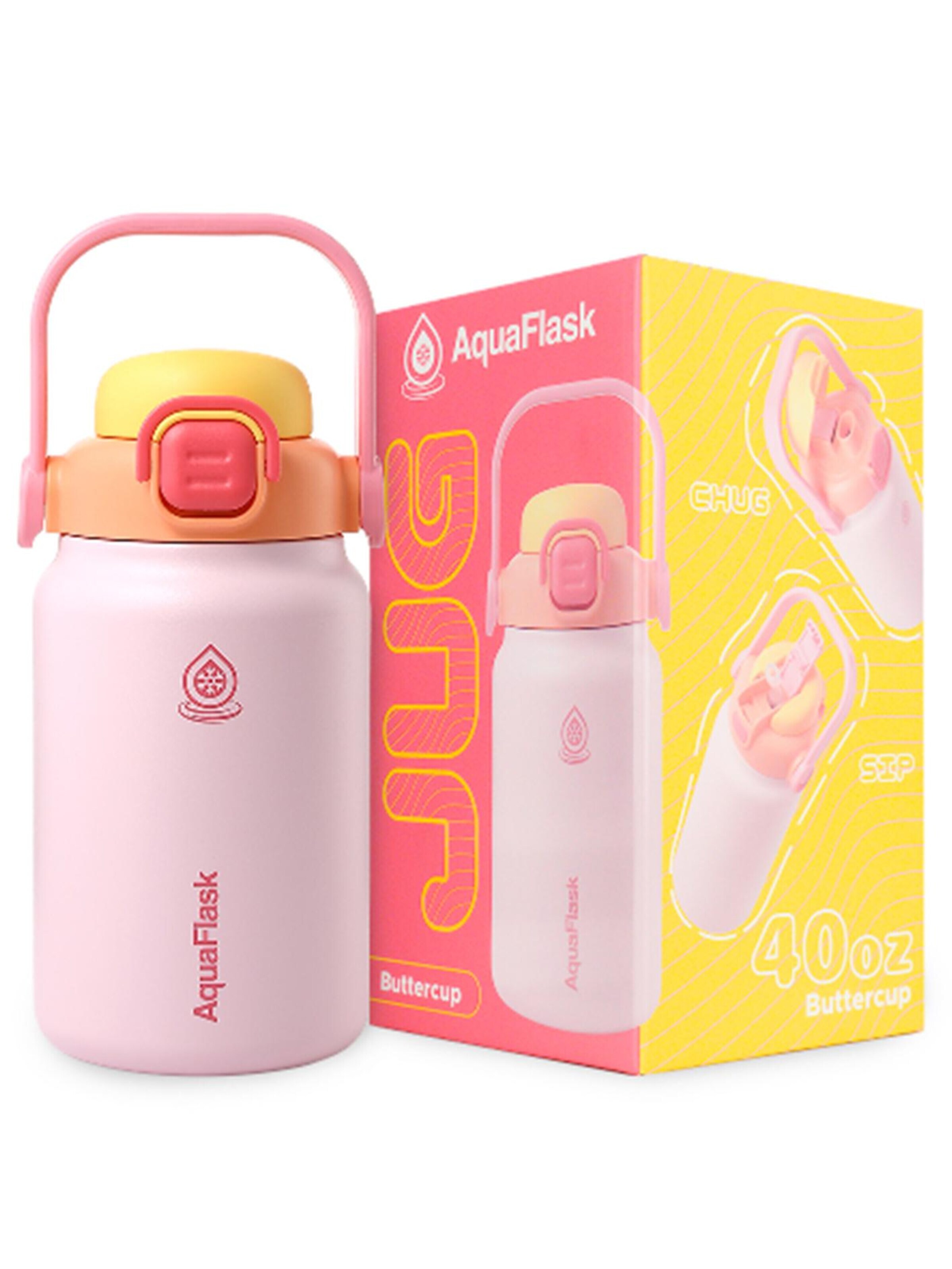 AquaFlask Láhev na vodu 'AquaFlask Termoláhev JUG 1180 ml' – pink