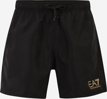 Boardshorts EA7 Emporio Armani en noir : devant