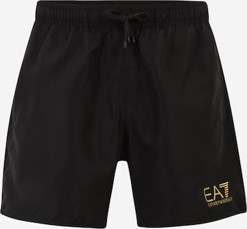 Pantaloncini da surf di EA7 Emporio Armani in nero: frontale