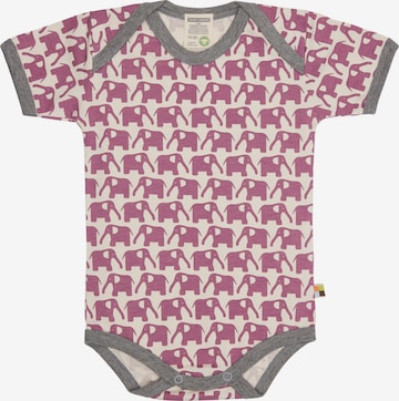 loud + proud Romper/Bodysuit 'Elefanten' in Purple: front