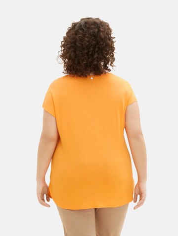 Tom Tailor Women + T-shirt i orange