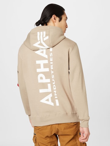 Bluză de molton de la ALPHA INDUSTRIES pe bej: față