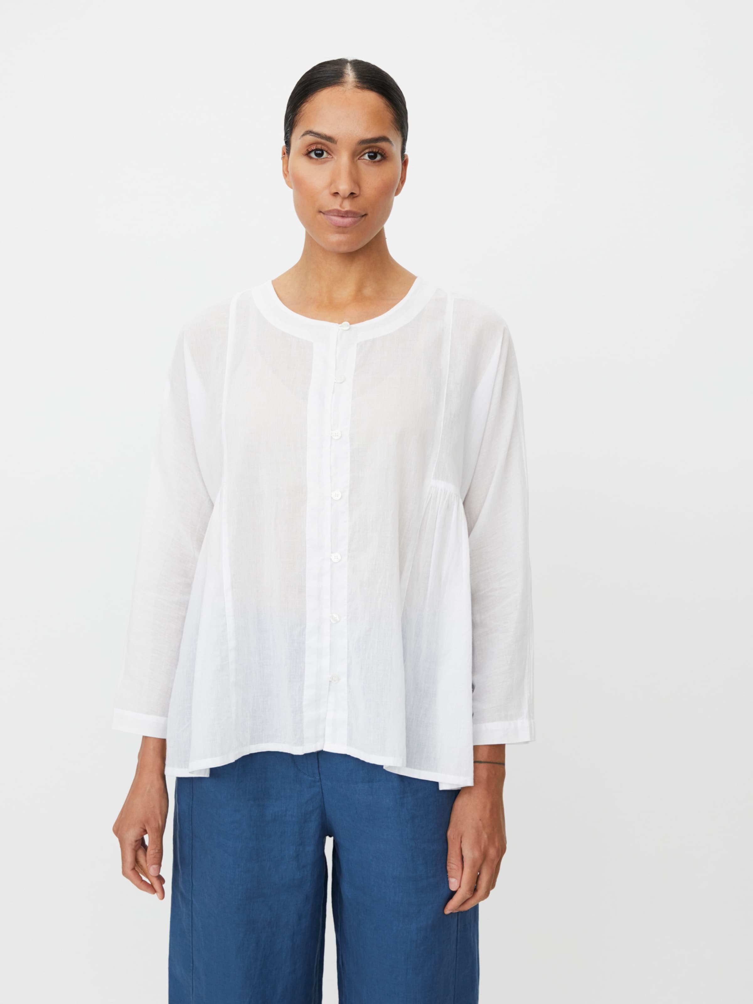 Masai Shirt in Wit: voorkant