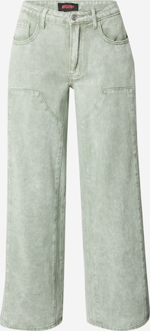 Misspap Wide leg Jeans in Green: front