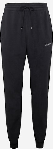 Effilé Pantalon de sport 'Workout Ready' Reebok en noir : devant