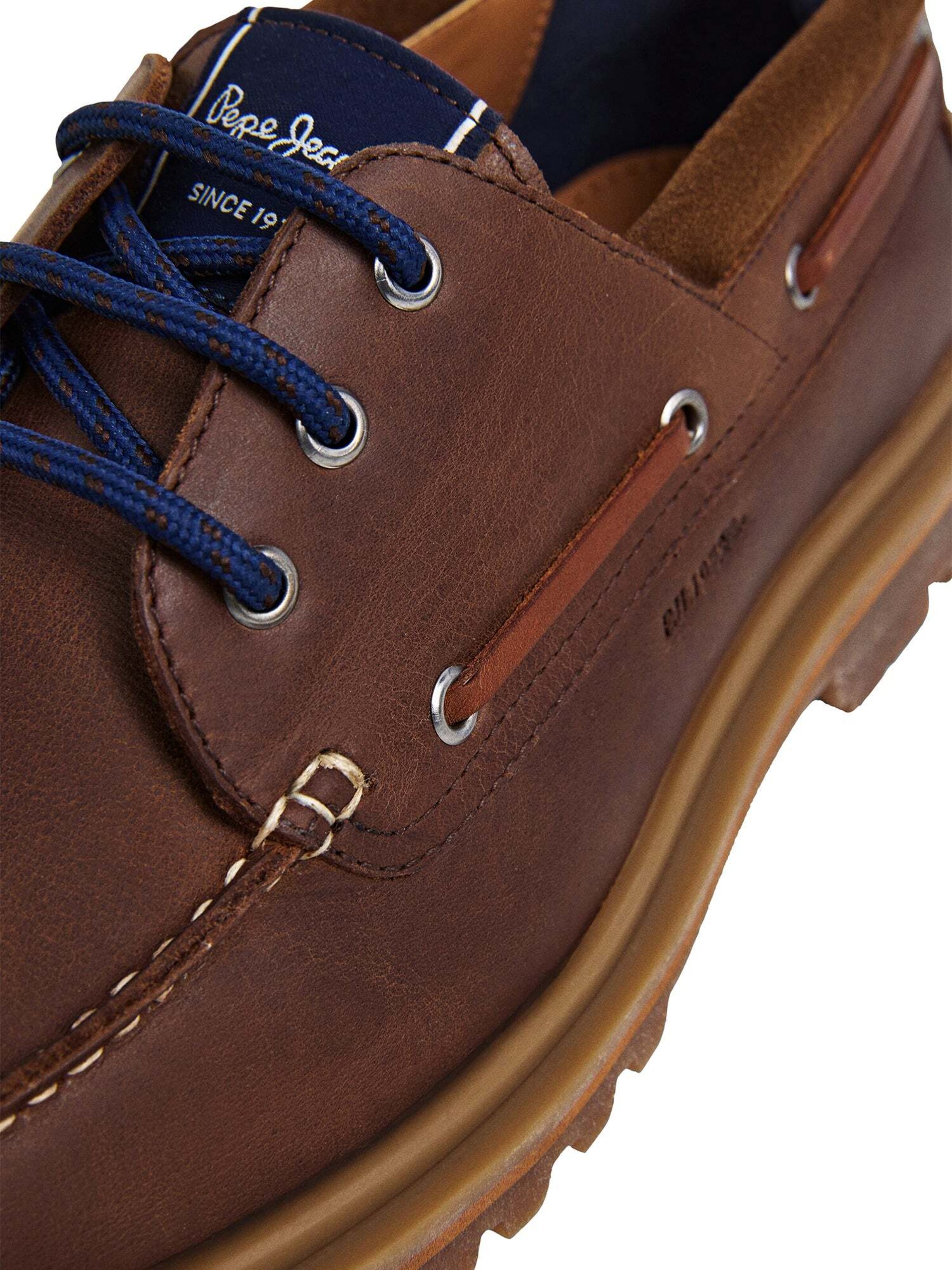 Pepe Jeans Lace-Up Shoes 'ROB DECK M' in Brown