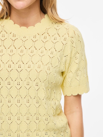 VILA Gebreide bodywarmer 'VILowen' in Geel