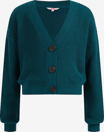 WE Fashion Knit Cardigan in Green: front