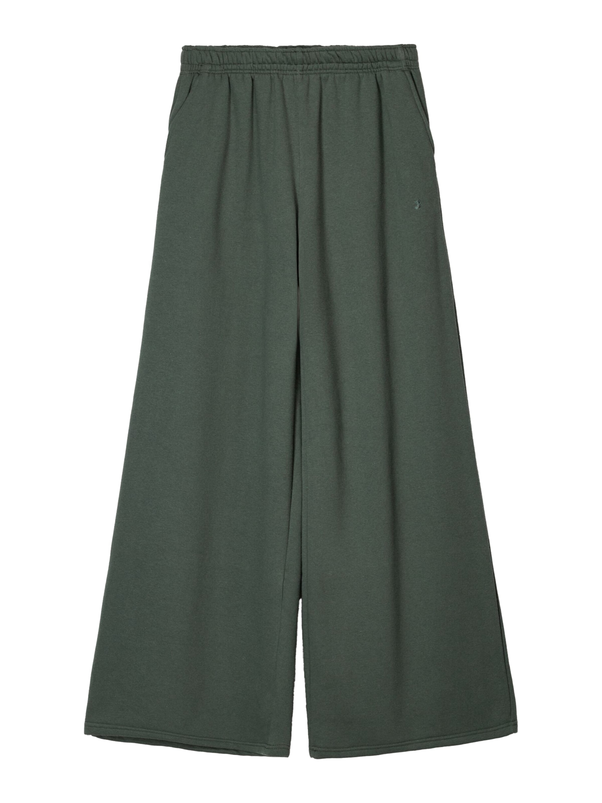 Wide leg Pantaloni di Bershka in verde: frontale