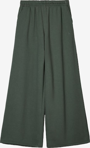 Wide leg Pantaloni di Bershka in verde: frontale