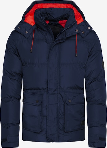 behype Winter Jacket 'BHCOLOS' in Blue: front