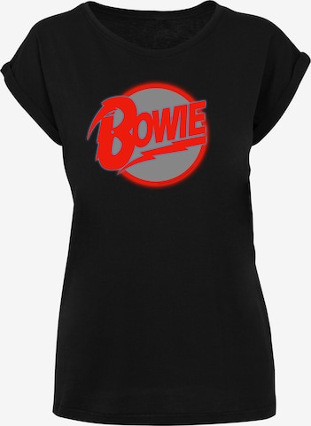 F4NT4STIC Shirt 'David Bowie Diamond Dogs' in Black: front