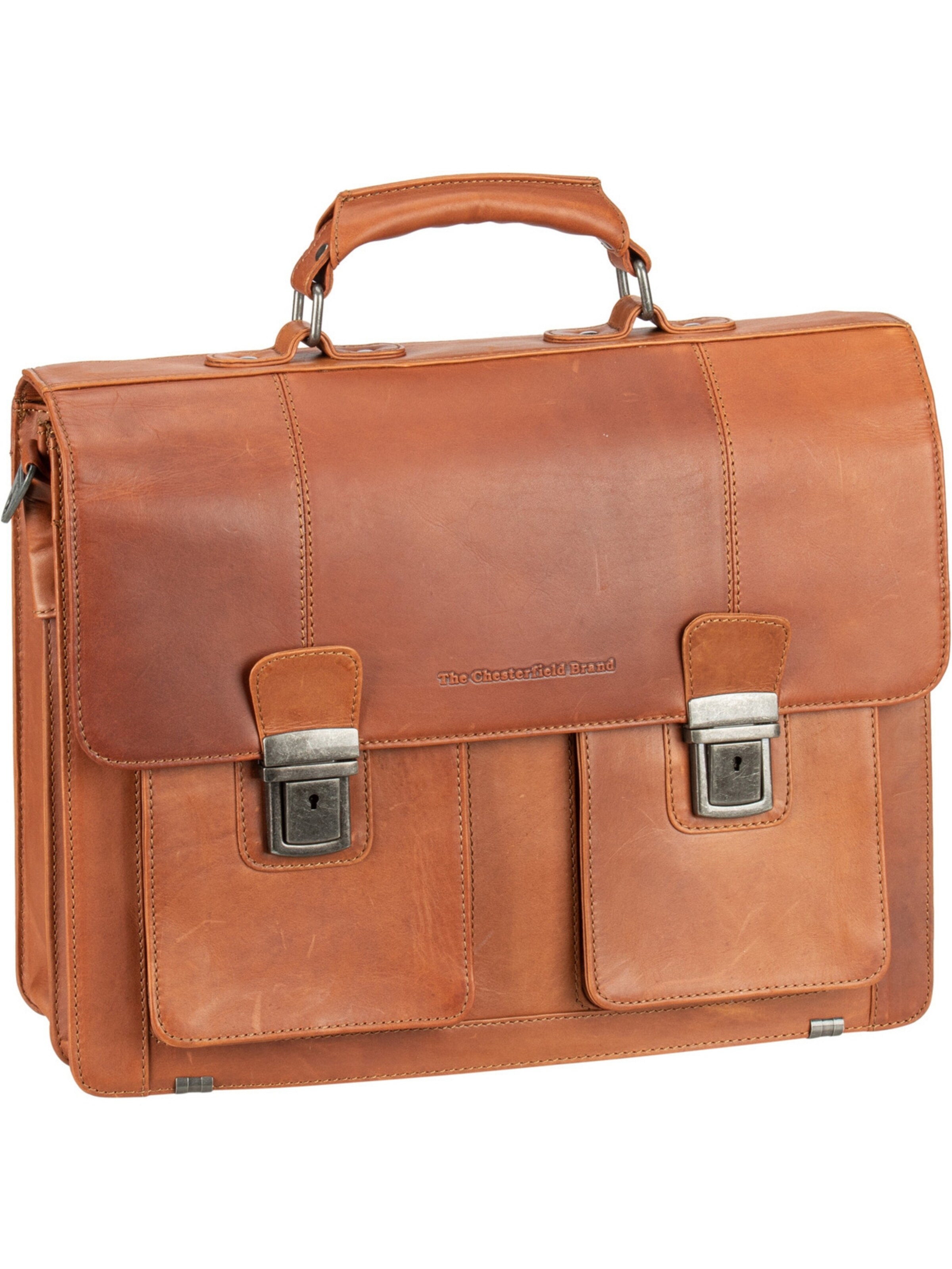 The Chesterfield Brand Document Bag 'Springfield' in Brown: front