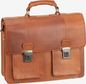 The Chesterfield Brand Document Bag 'Springfield' in Brown: front