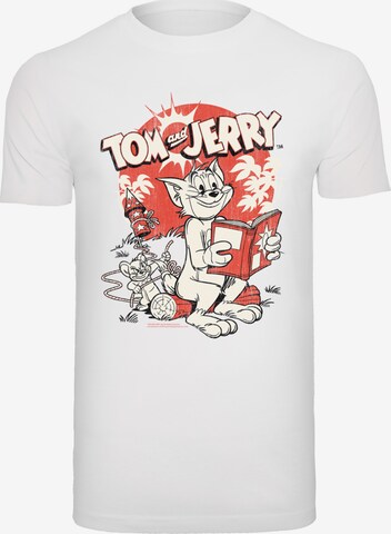 T-Shirt 'Tom und Jerry Rocket Prank' F4NT4STIC en blanc : devant
