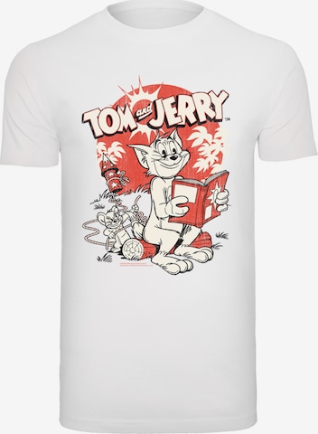 F4NT4STIC Shirt 'Tom und Jerry Rocket Prank' in Wit: voorkant