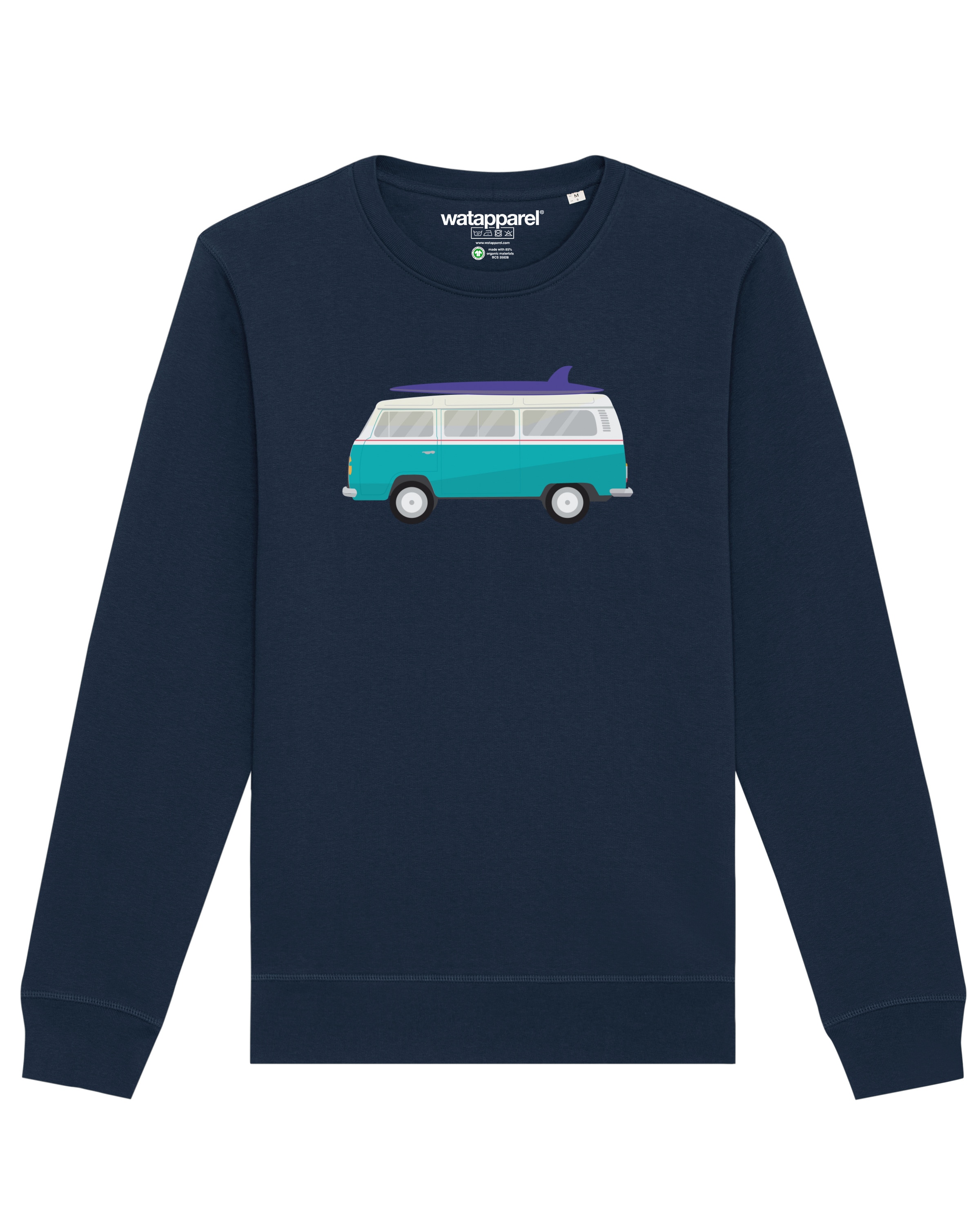 Sweat-shirt ' California Dream ' Watapparel en bleu : devant