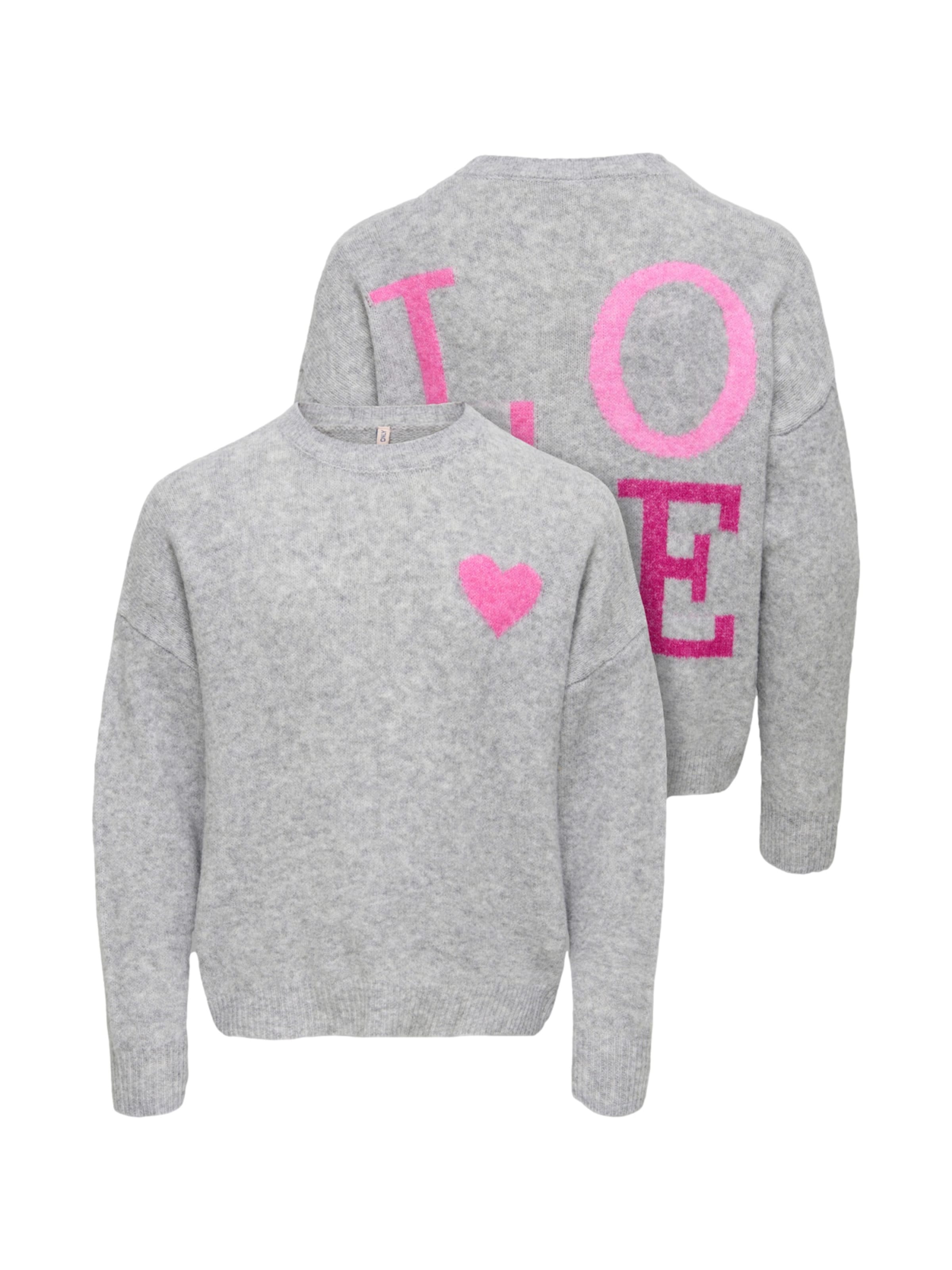 Pullover 'KOGAbby Love' di ONLY GIRLS in grigio