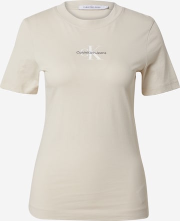 Calvin Klein Jeans T-Shirt in Beige: predná strana