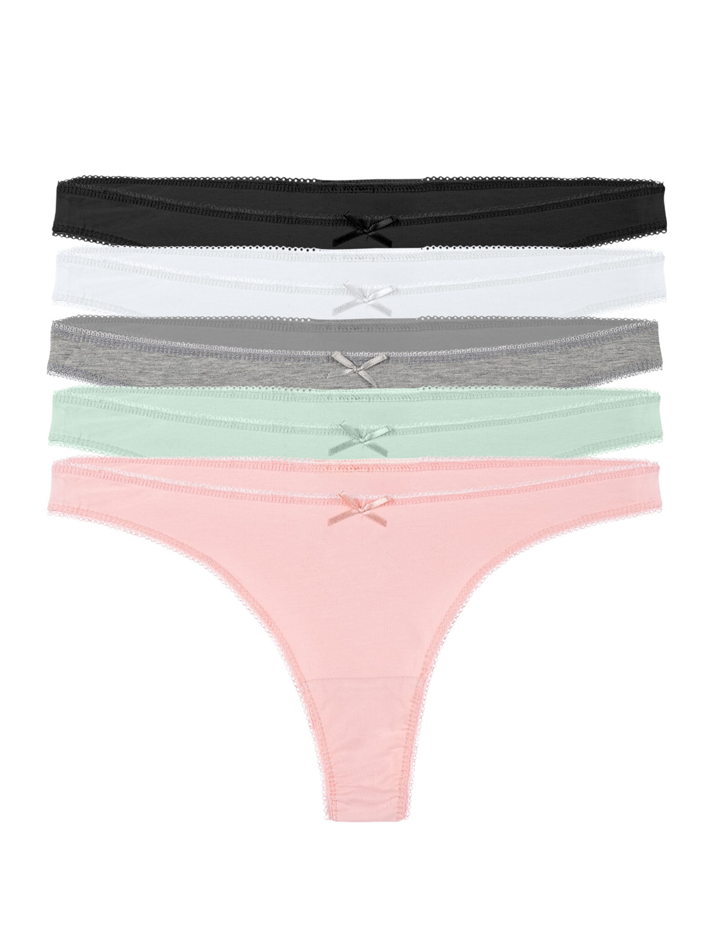 Yenita String in Grau: Vorderseite
