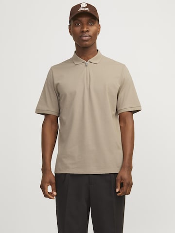 JACK & JONES T-shirt 'Mac' i beige: framsida