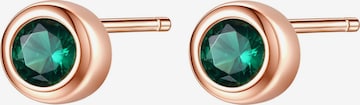 Hey Happiness Oorbellen 'Emerald Bezel Cubic Zirconia' in Goud: voorkant