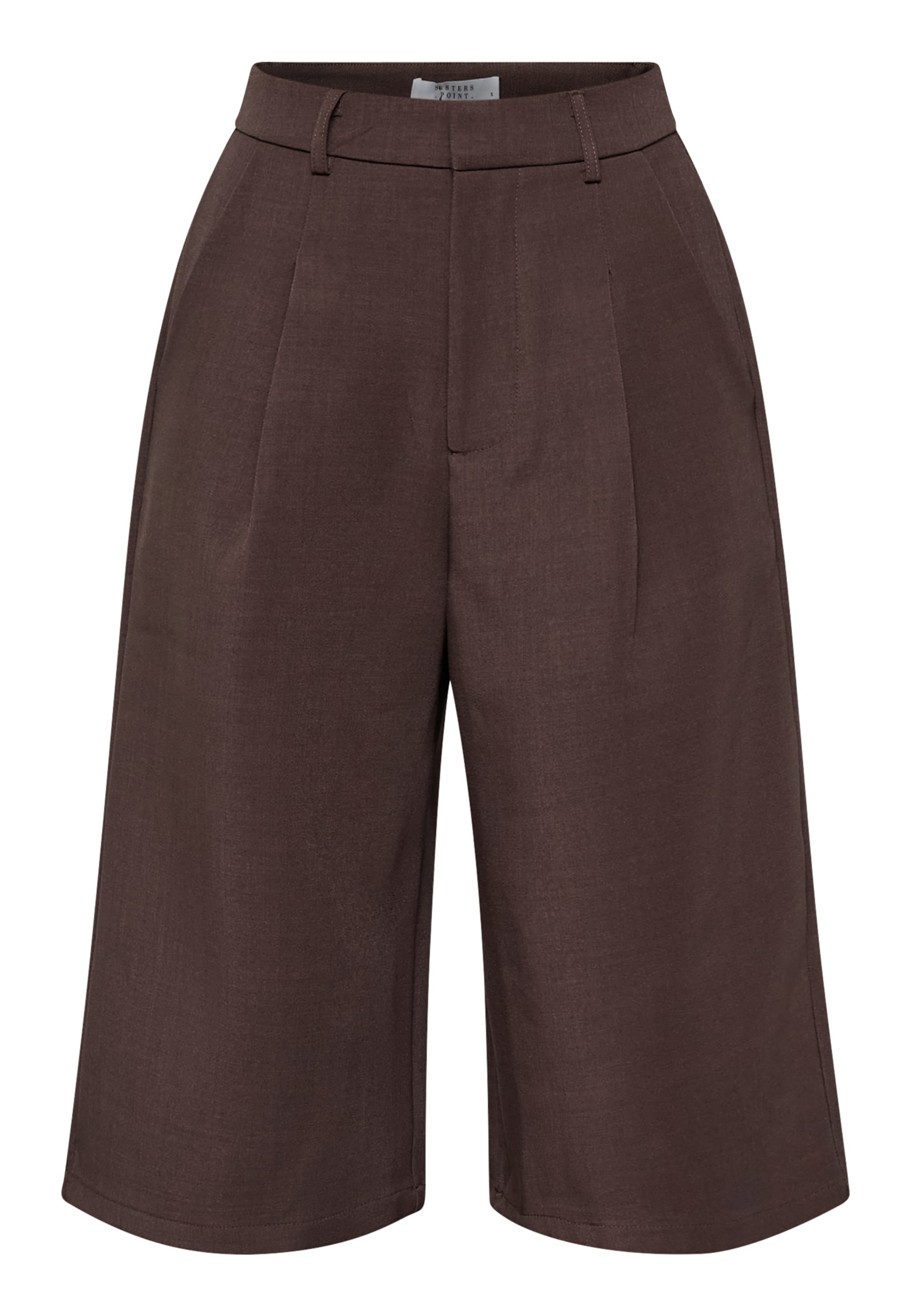 Pantaloni cutați 'GREAT-L.SHO2' de la SISTERS POINT pe maro: față