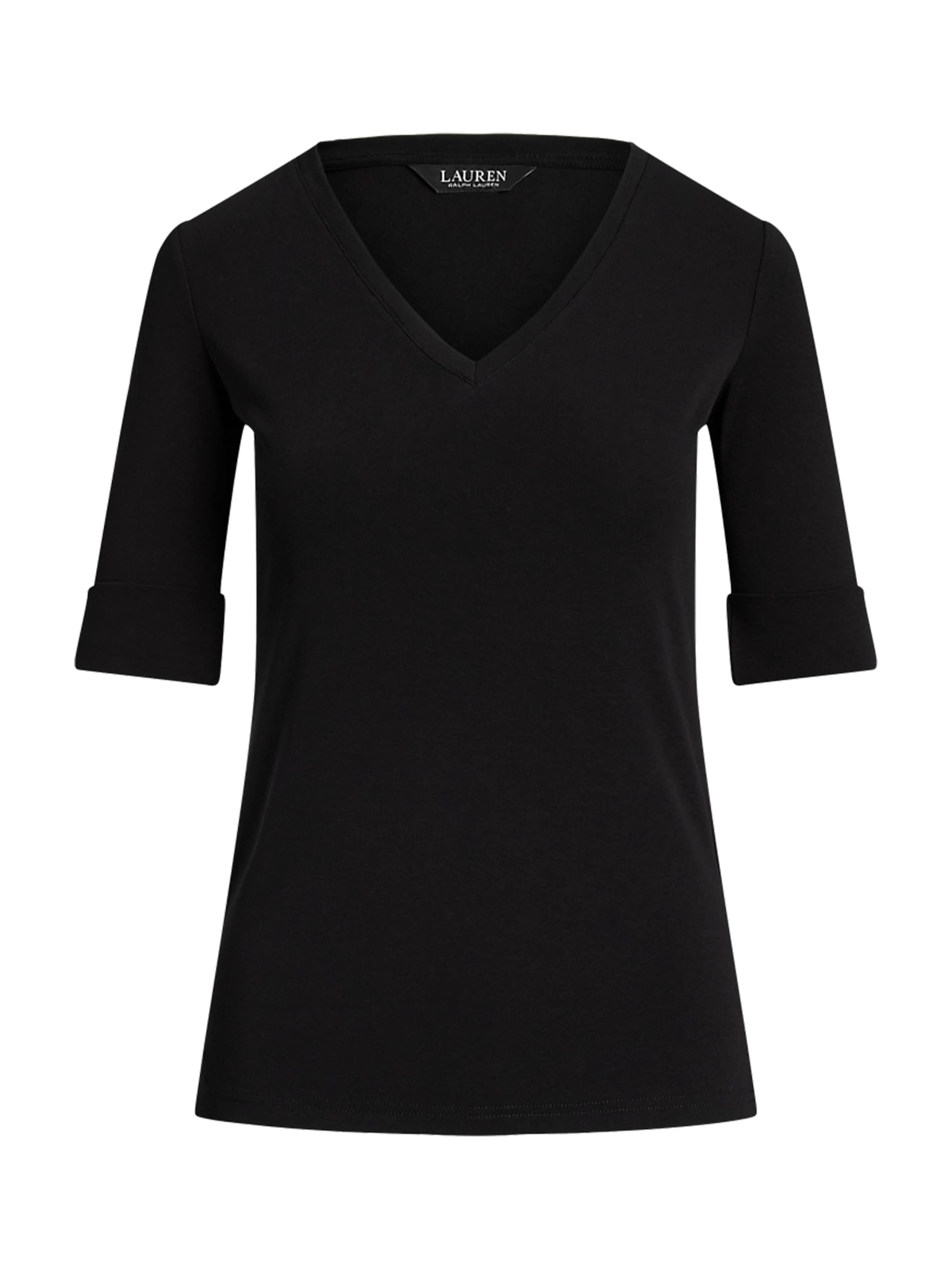 Lauren Ralph Lauren Μπλουζάκι σε μαύρο: μπροστά