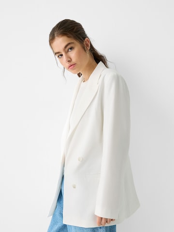 Bershka Blazer in White: front