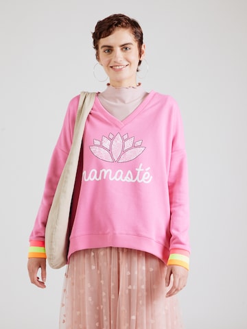 miss goodlifeSweater majica 'Namasté' - roza boja: prednji dio