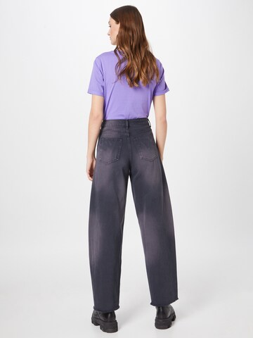 WEEKDAY Wide Leg Jeans 'Faith' in Schwarz