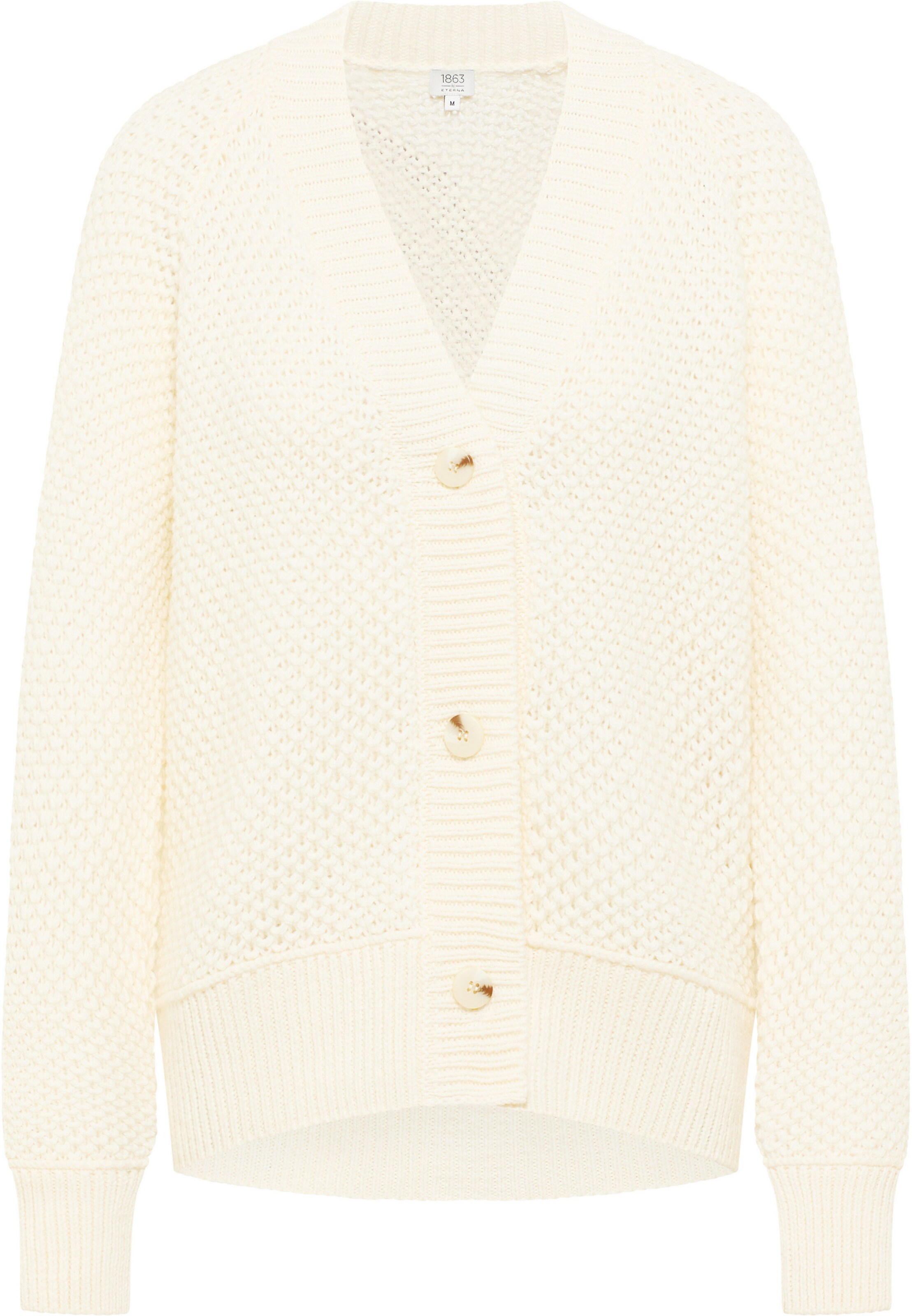 ETERNA Strickjacke in Weiß: Vorderseite