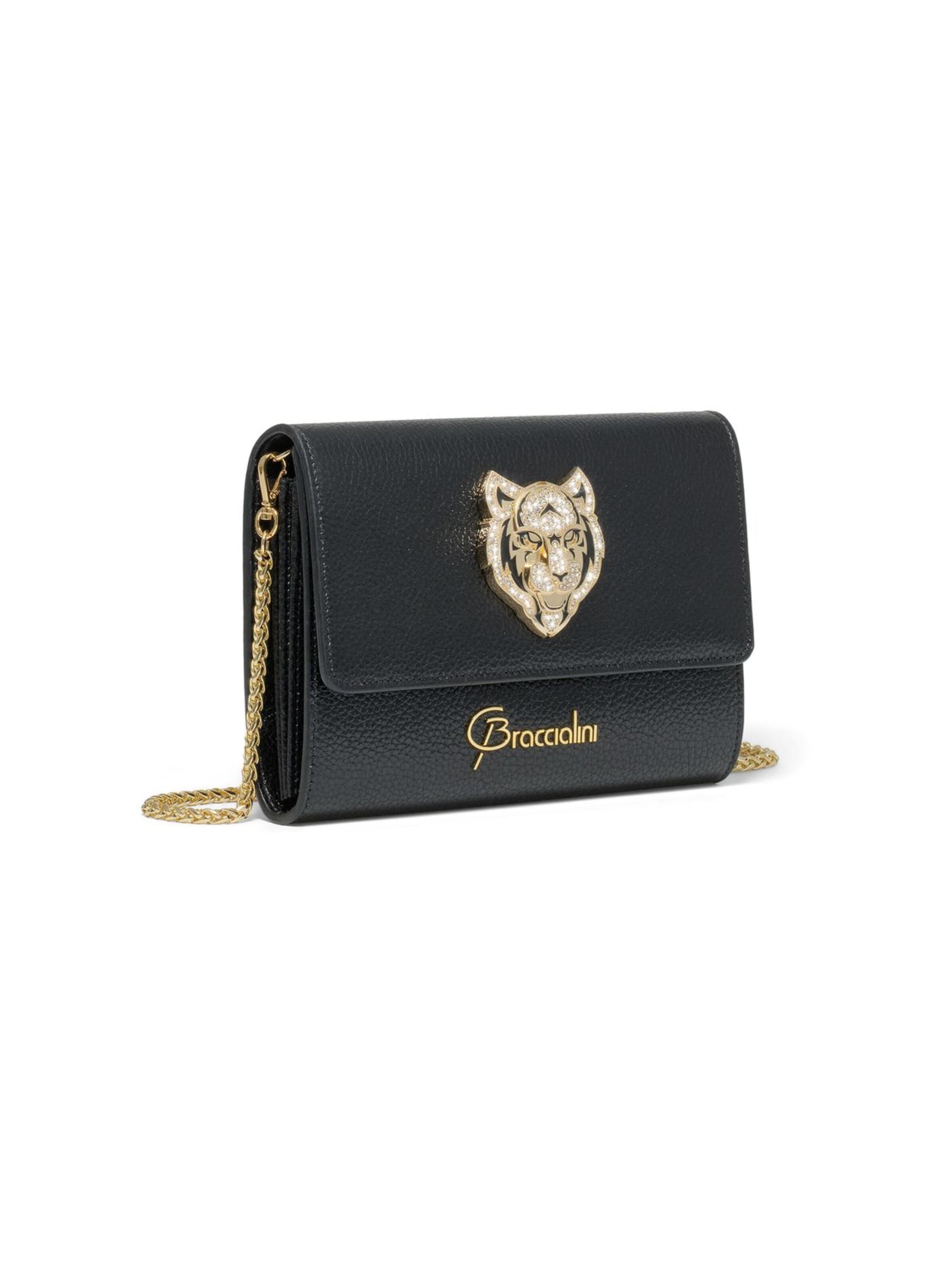 Braccialini - Bolso de noche 'Lady Tigre' en negro