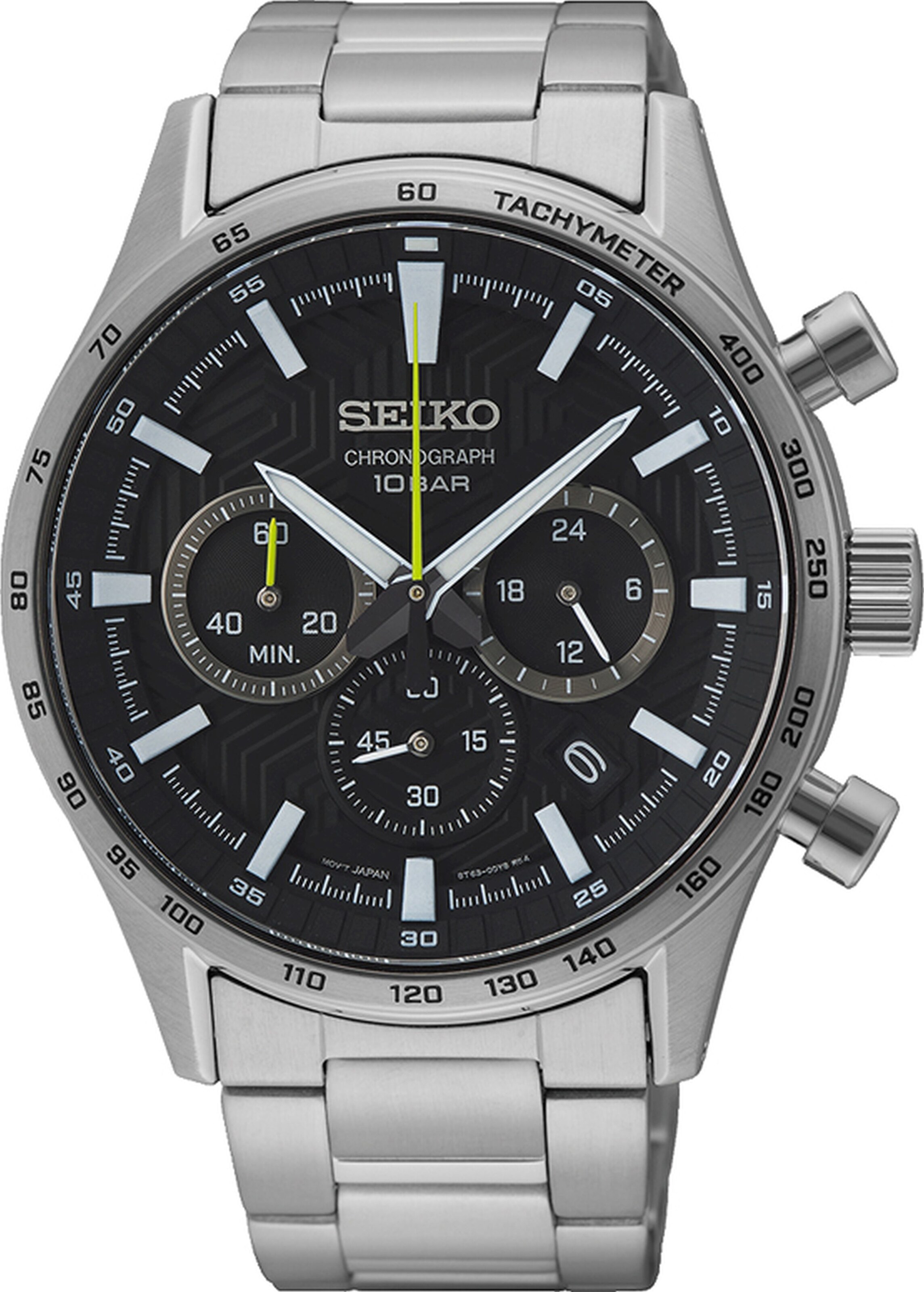SEIKO Analoguhr in Silber: Vorderseite
