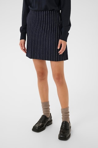 Part Two Rok 'Sissa' in Blauw: voorkant