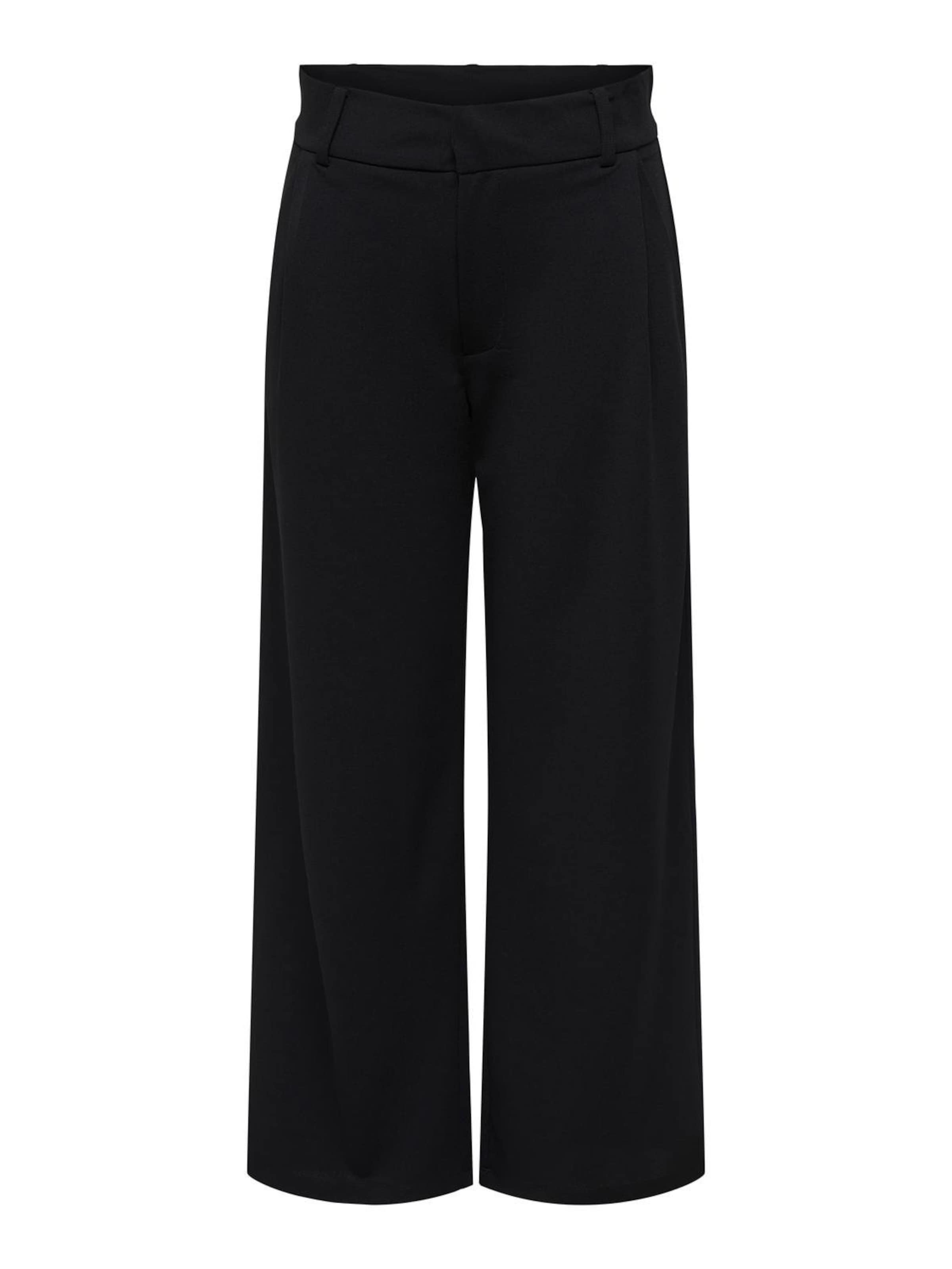 JDY Loose fit Pleat-Front Pants 'JDYGeggo' in Black: front